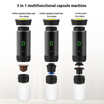 Electric Grinder Coffee Travel Handy 3 In1 Espresso Portable Coffee Espresso Maker Machine Cafe Portable Capsule Coffee Machine Kitchen Gadgets - The J Coffee Collection