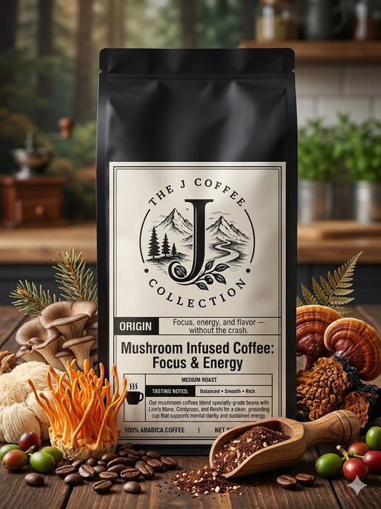 Mushroom Instant Coffee – Lion's Mane, Cordyceps & Reishi On-the-Go - The J Coffee Collection